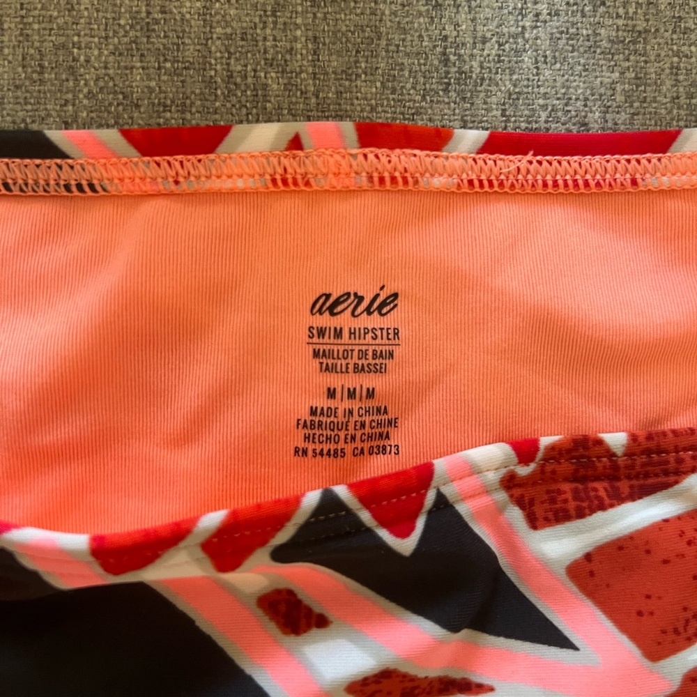 Aerie Red and Orange Floral Swimsuit - Picture 2 of 5